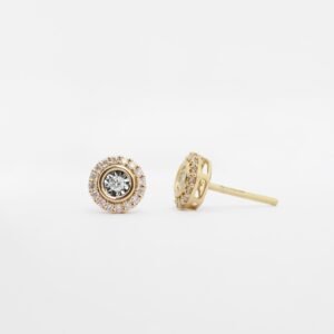 2 RD 0,06 GH VS/SI 32 RD 0,20 GH VS/SI ILLUSION NOVA YELLOW EARRING