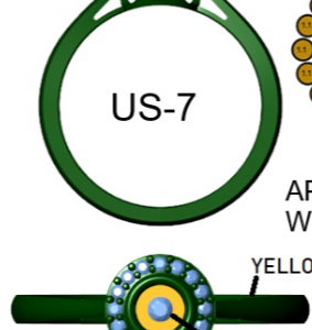 16 RD 0,10 GH VS/SI 1 RD 0,03 GH VS/SI ILLUSION NOVA YELLOW RING T14