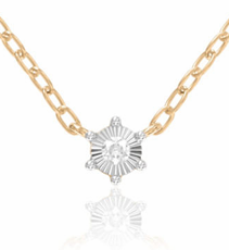 1 RD 0,05 GH VS/SI ILLUSION NOVA YELLOW NECKLACE