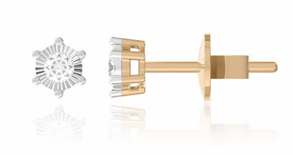 2 RD 0,10 GH VS/SI ILLUSION NOVA YELLOW EARRING