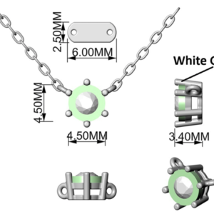 1 RD 0,10 GH VS/SI ILLUSION NOVA WHITE NECKLACE