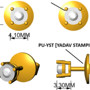 2 RD 0,10 GH VS/SI ILLUSION NOVA YELLOW EARRING