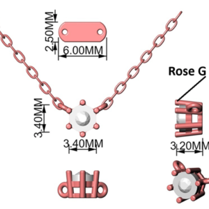 1 RD 0,03 GH VS/SI ILLUSION NOVA ROSE NECKLACE