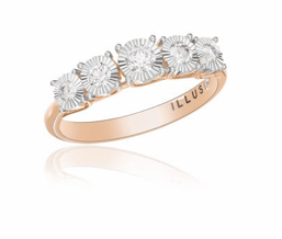 2 RD 0,10 GH VS/SI 1 RD 0,08 GH VS/SI 2 RD 0,06 GH VS/SI ILLUSION NOVA ROSE RING T14