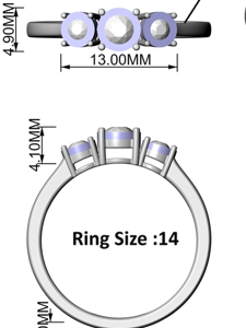 2 RD 0,10 GH VS/SI 1 RD 0,14 GH VS/SI ILLUSION NOVA WHITE RING T14