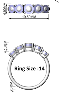2 RD 0,10 GH VS/SI 1 RD 0,14 GH VS/SI 2 RD 0,17 GH VS/SI ILLUSION NOVA WHITE RING T14