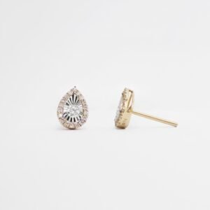 36 RD 0,18 GH VS/SI 2 RD 0,15 GH VS/SI ILLUSION LYRA YELLOW EARRING