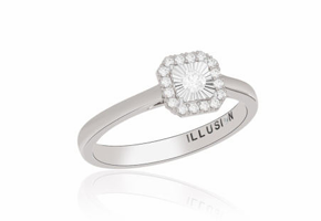 17 RD 0,09 GH VS/SI 1 RD 0,08 GH VVS/VS ILLUSION VENUS WHITE RING T10